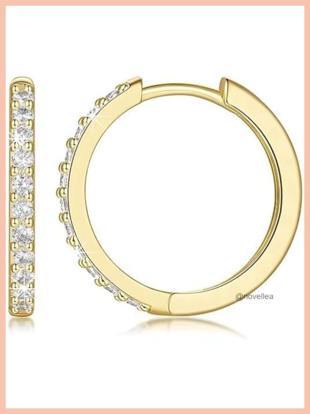14K Gold Plated Hoop Earrings for Women Dainty Sleek Chic